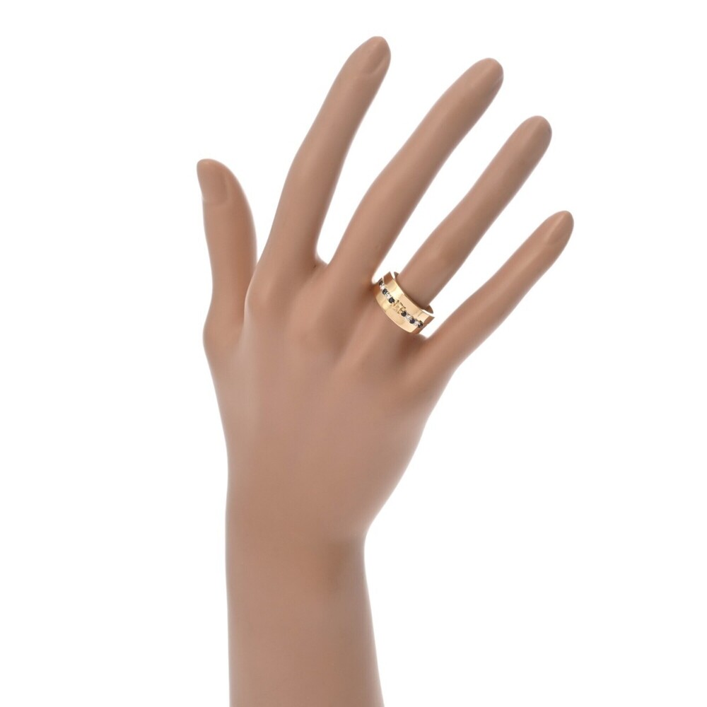 CELINE Diamond and Blue Sapphire Ring, Size #1, Women's, 18K Yellow Gold (YG)... - Picture 8 of 9